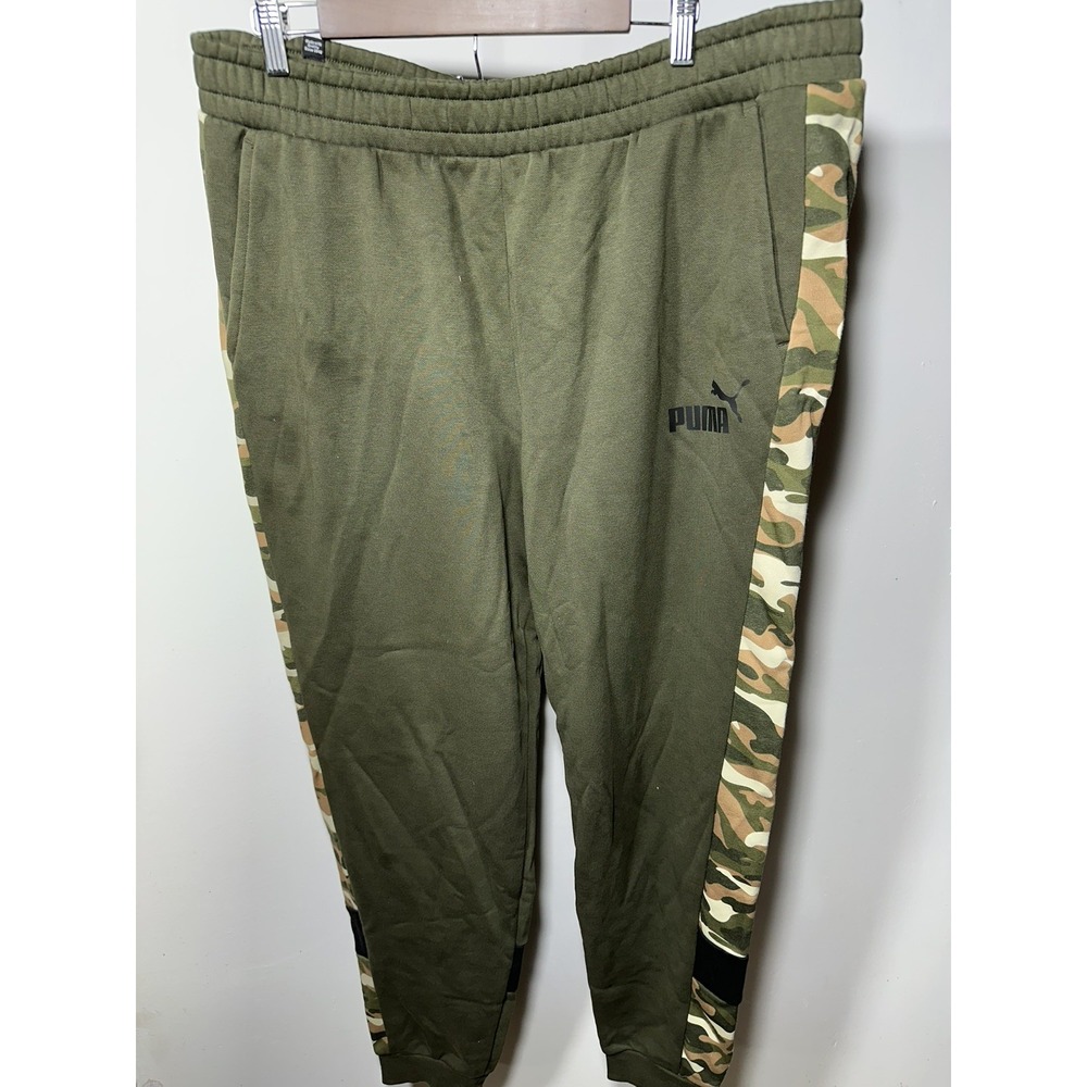 Men's PUMA Green Camo Sweatpants Size 2XLT